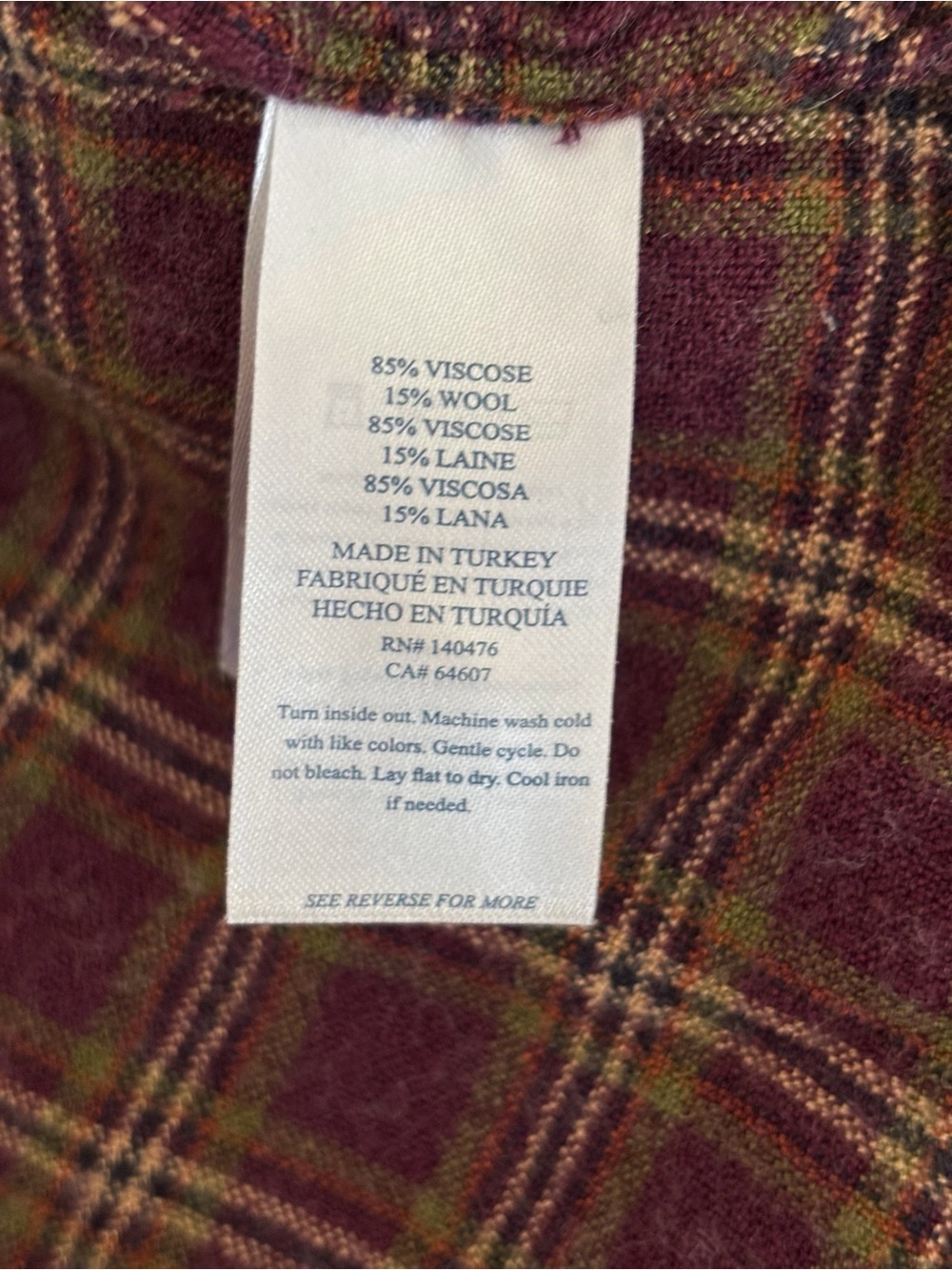 Faherty Mulberry Plaid Check Popover Olli Shirt Small - Picture 8 of 8